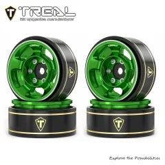 TREAL 1.0 Aluminum Beadlock Wheels Five Spoke Classic Wheel Rims Set (4P) for 1/24 RC SCX24 FCX24 TRX4M-Type G