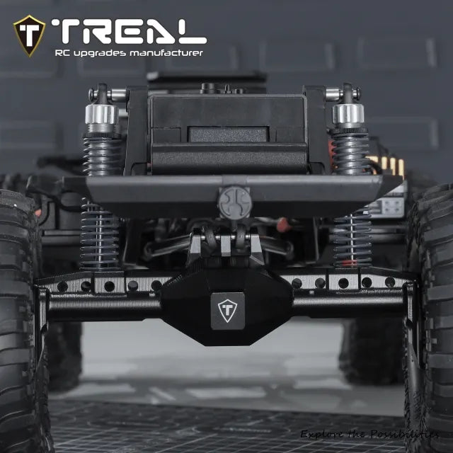 TREAL 7075 Aluminum Rear Portal Axle Housing (Diamond) for Axial SCX10 III 1/10 RC Crawler
