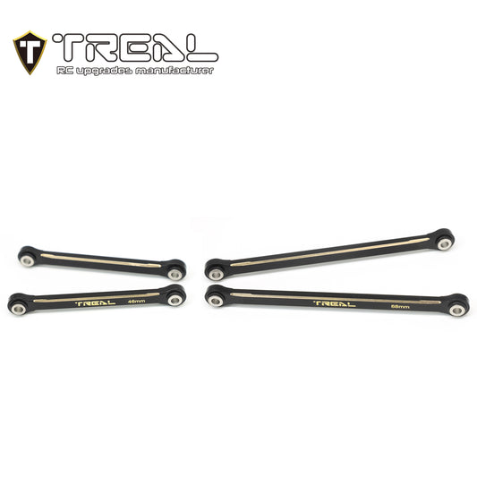 TREAL Brass Upper Links Set (4pcs) Upper Chassis 4-Links Upgrades Compatible with TRX4M 1/18 Scale