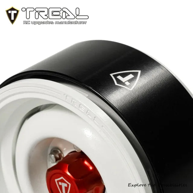 TREAL 1.9" CNC Machined Retro-Style Vintage Wagon Beadlock Wheels for 1:10 Scale RC Crawlers-VTE20