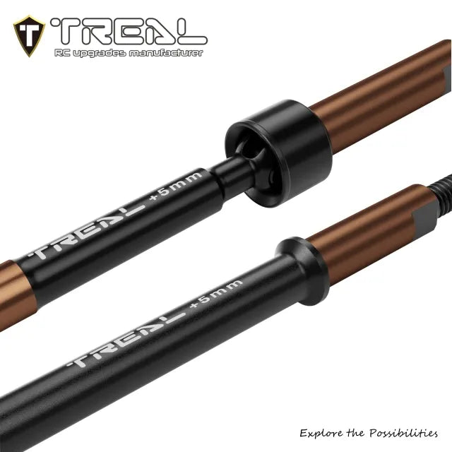 TREAL Harden Steel Extended CVD Driveshafts +5mm for Axial SCX30