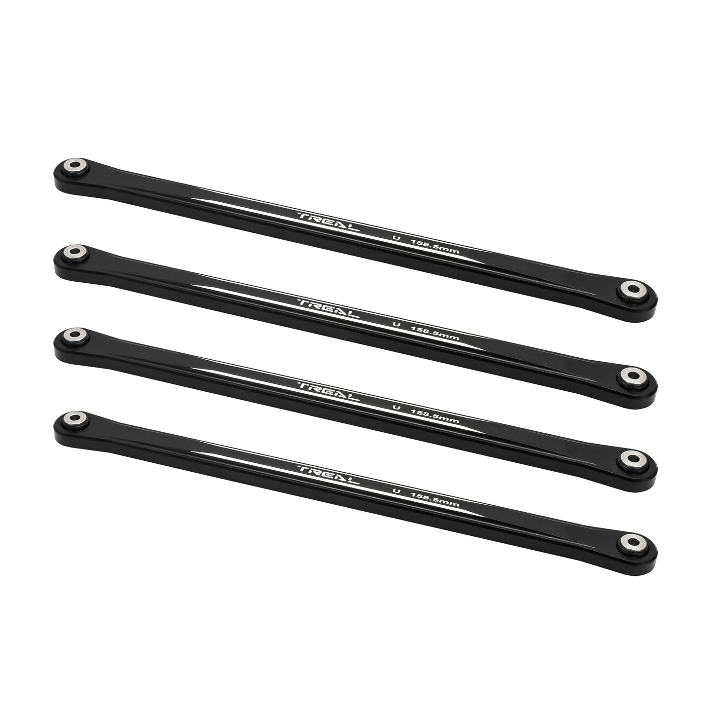 TREAL Aluminum 7075 Upper 4-Link Bar Set, 158.5mm for Losi LMT 4WD Solid Axle Mega Truck Bog Hog/King Sling