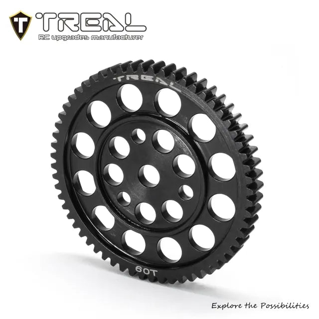 TREAL Harden Steel Spur Gear 60T 32 Pitch Upgrades for 1/10 SCX10 Pro Replacment