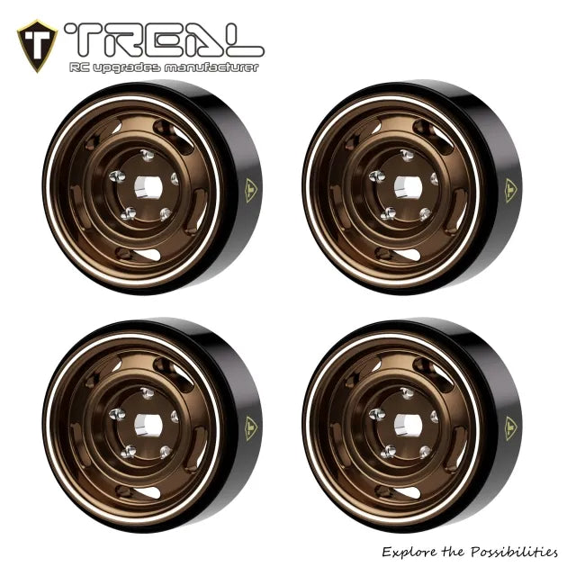 TREAL Aluminum Beadlock Wheels (4P) for Axial SCX30