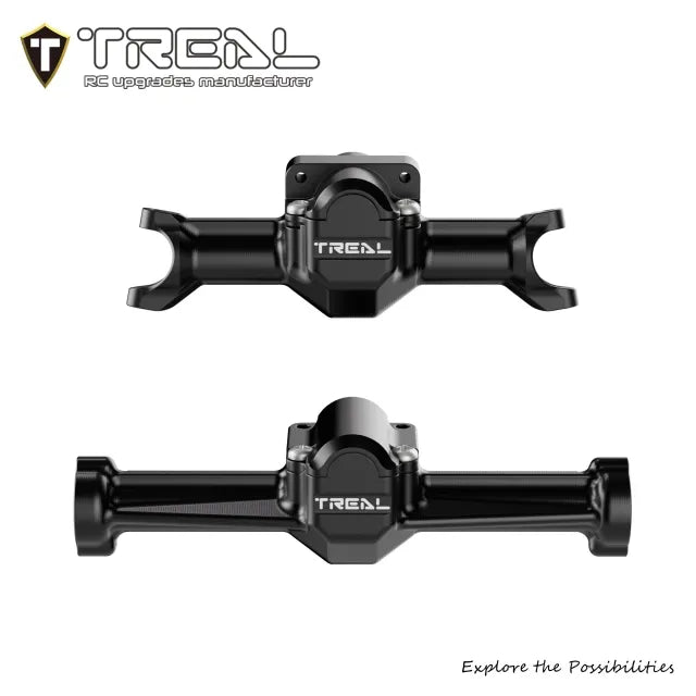 TREAL SCX30 Front and Rear Axle Housings Set CNC Machined 7075 Aluminum Upgrades