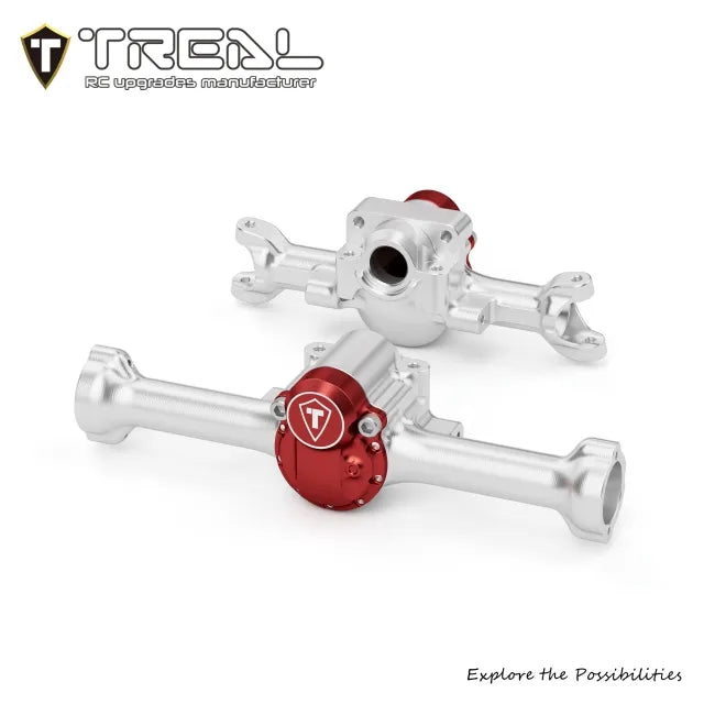 TREAL Aluminum 7075 Front and Rear Axle Housings Vintage Style Upgrades for Axial SCX30-V2