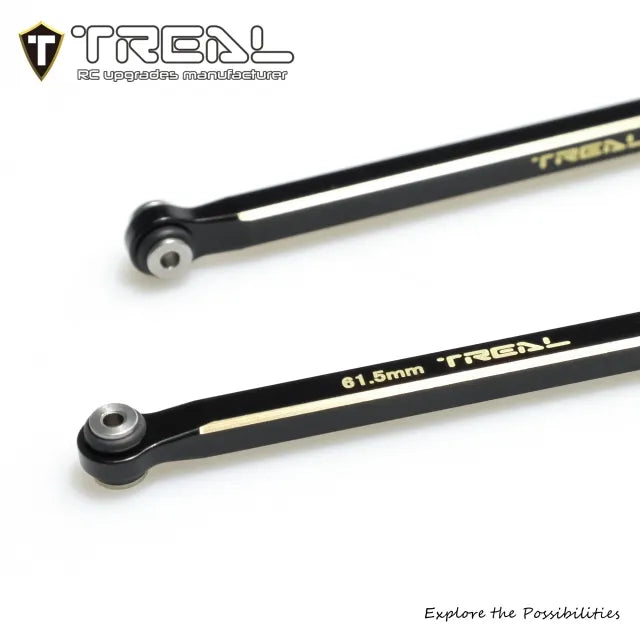 TREAL Brass High Clearance Links Set(8P) CNC Chassis Link Set for SCX24 AXI90081 Deadbolt Betty