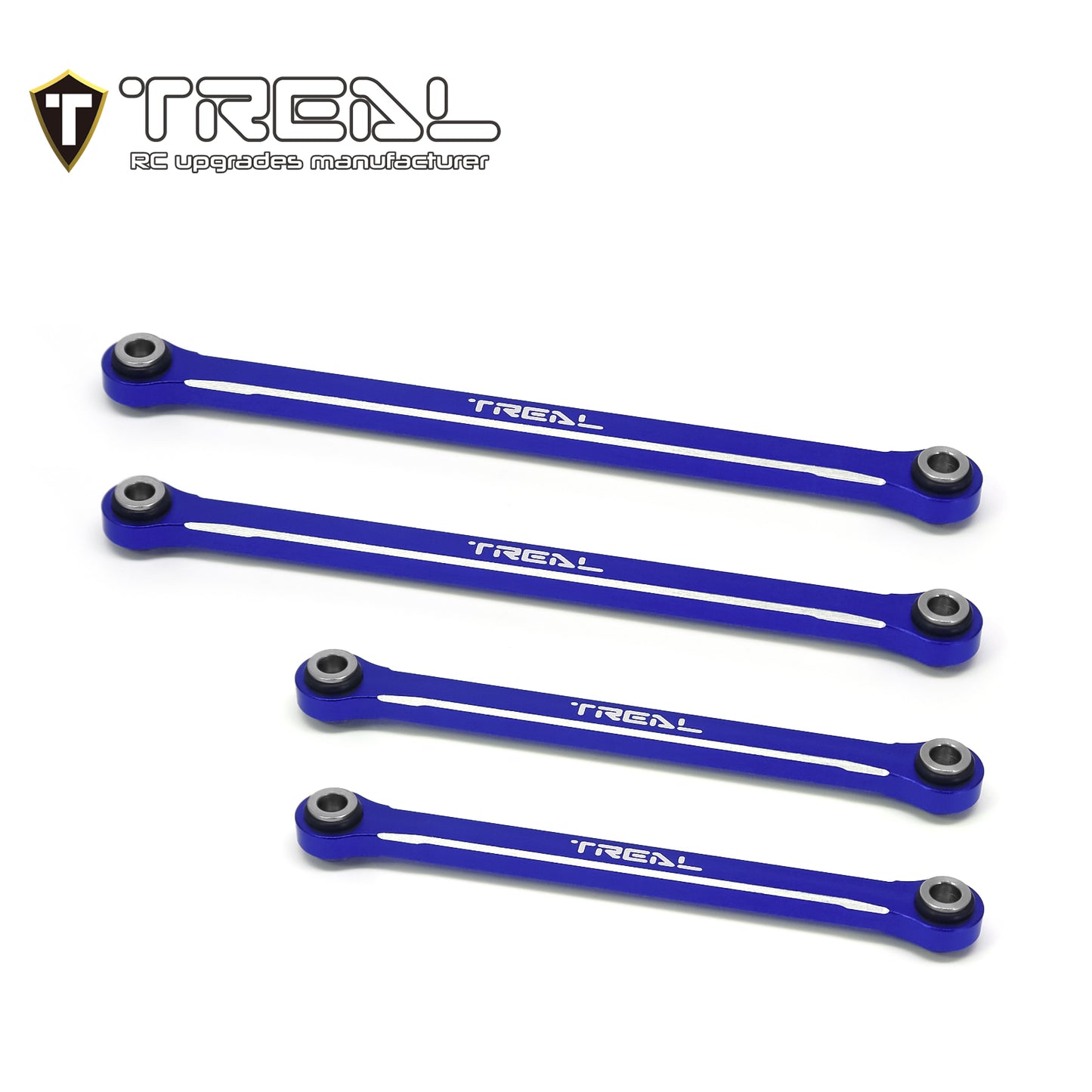 TREAL TRX4M Lower Links Set (4pcs) Aluminum 7075 Lower Chassis 4-Links Upgrades 1/18 Scale