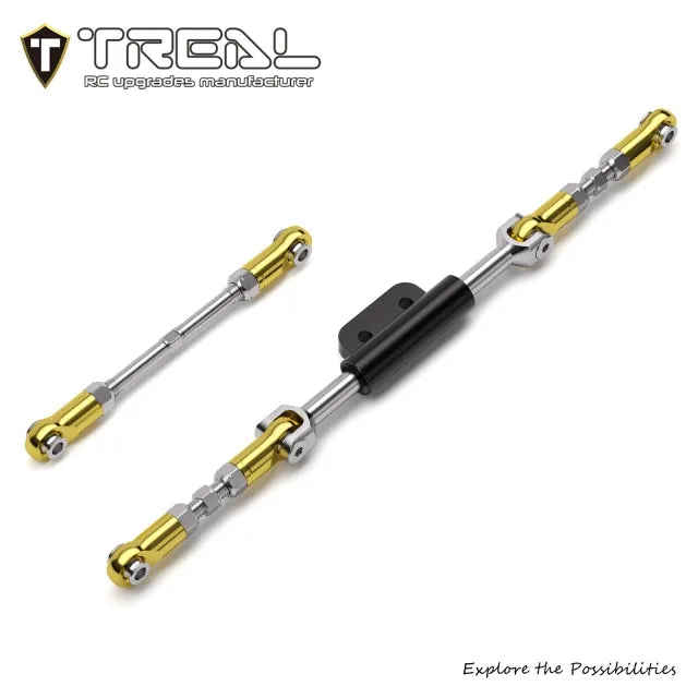 TREAL 7075 Aluminum Front Steering Link Set Drive Linkages for Vanquish H10 Optic