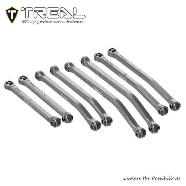 TREAL 7075 Aluminum High Clearance Chassis Links(8P) Set for Axial SCX30