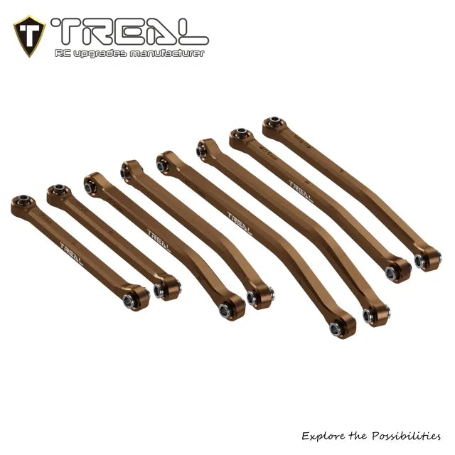 TREAL 7075 Aluminum High Clearance Chassis Links(8P) Set for Axial SCX30