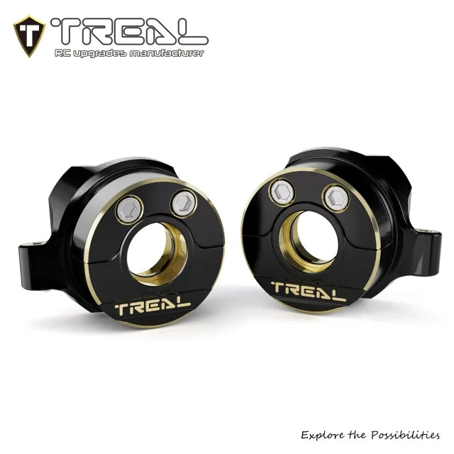 TREAL SCX30 Brass Steering Knuckles Heavy Weight Upgrade Parts for 1/30 SCX-30 Scale Crawler