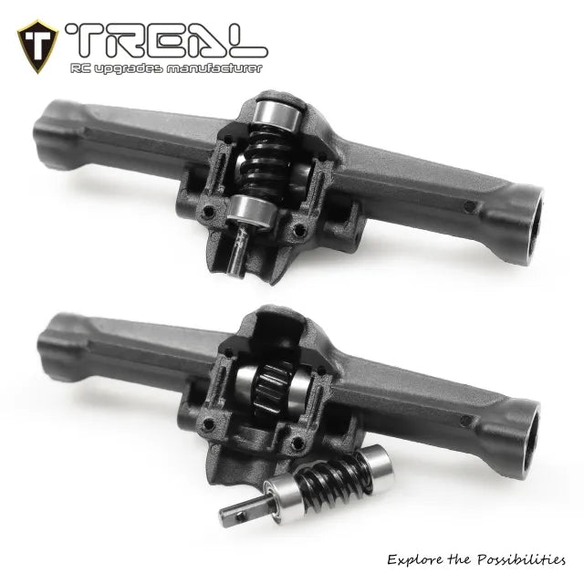 TREAL Harden Steel 2T/14T Axle Worm Gears Set(2) for 1/30 Axial SCX30, Overdrive 14%