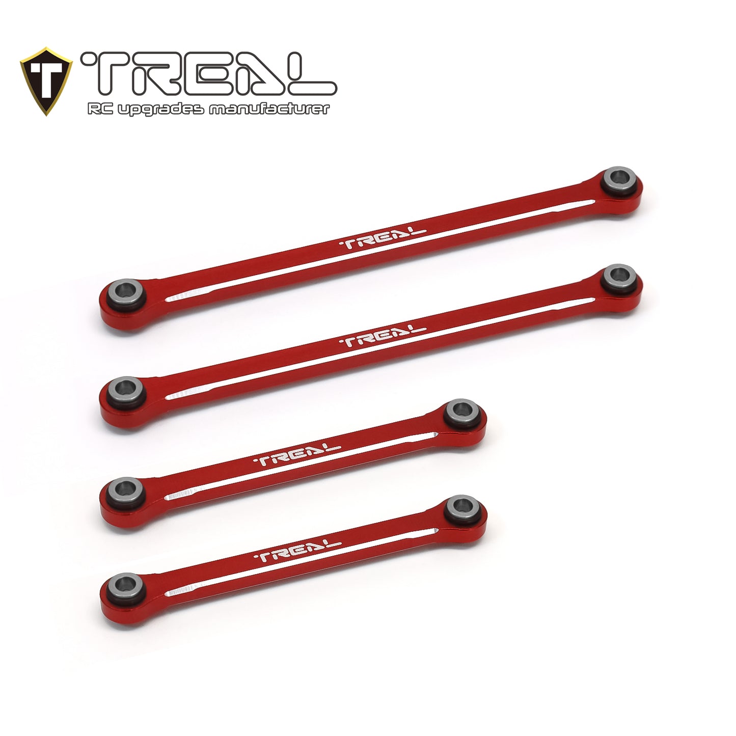 TREAL TRX4M Upper Links Set (4pcs) Aluminum 7075 Upper Chassis 4-Links Upgrades 1/18 Scale