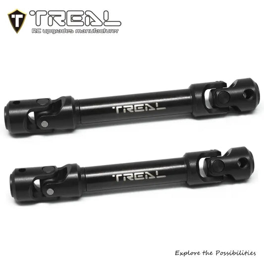 TREAL SCX10 Pro Drive Shaft Harden Steel Driveshafts (2) Upgrades for Axial SCX10 PRO 1/10 RC Crawler