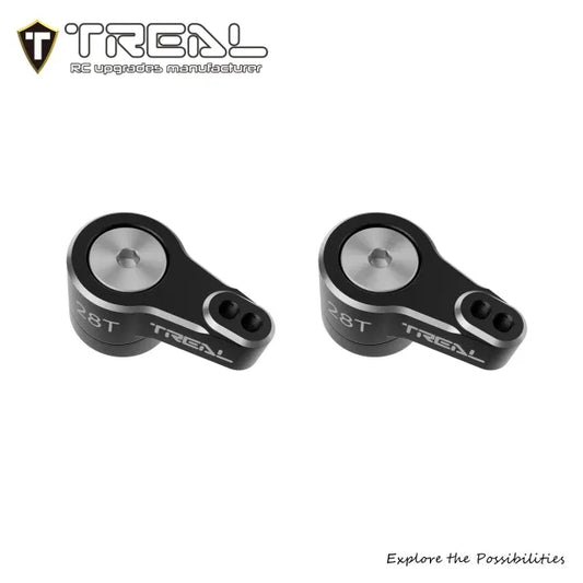 TREAL Aluminum 7075 Servo Horn Saver 28T (2pcs) for Axial SCX30