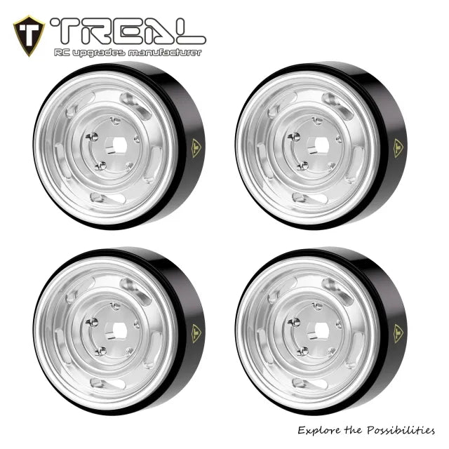 TREAL Aluminum Beadlock Wheels (4P) for Axial SCX30