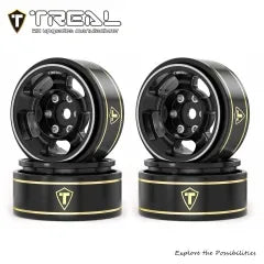 TREAL 1.0 Aluminum Beadlock Wheels Five Spoke Classic Wheel Rims Set (4P) for 1/24 RC SCX24 FCX24 TRX4M-Type G