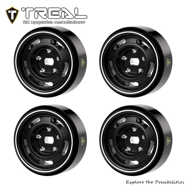 TREAL Aluminum Beadlock Wheels (4P) for Axial SCX30