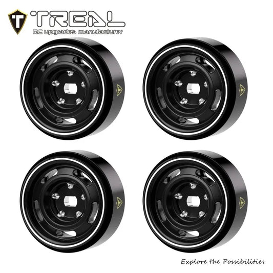 TREAL Aluminum Beadlock Wheels (4P) for Axial SCX30