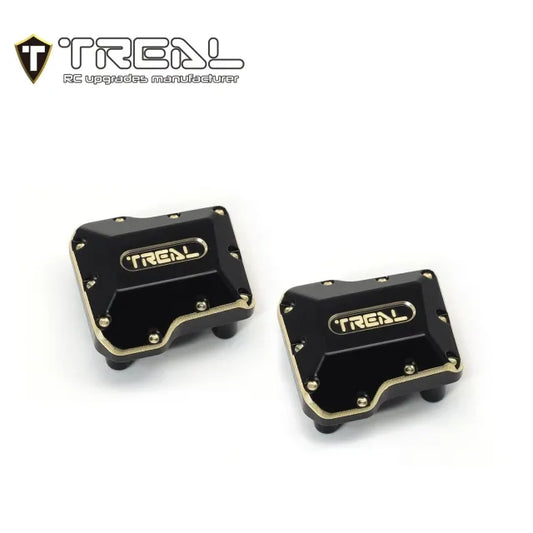 TREAL Brass Axle Diff Covers (2P) CNC Machined Heavy Weight 15.8g/pc Upgrades for 1/18 TRX4M