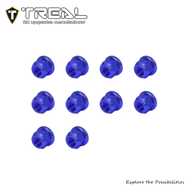 TREAL Aluminum 7075 M2 Nuts (10P) for Axial SCX30