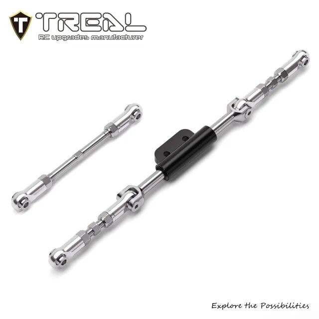 TREAL 7075 Aluminum Front Steering Link Set Drive Linkages for Vanquish H10 Optic