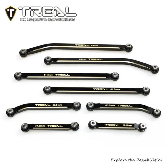 TREAL Brass High Clearance Links Set(8P) CNC Chassis Link Set for SCX24 AXI90081 Deadbolt Betty