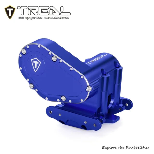 TREAL Aluminum 7075 Transmission Case And Skid Plate for Axial SCX30