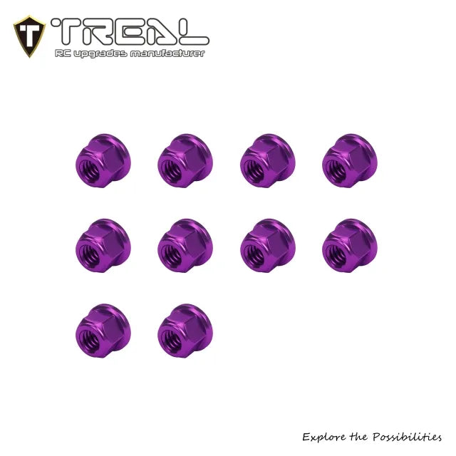 TREAL Aluminum 7075 M2 Nuts (10P) for Axial SCX30