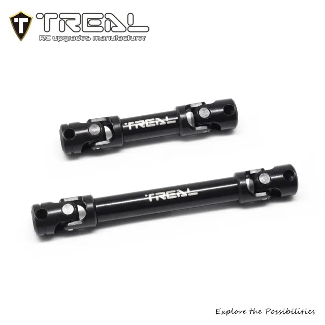 TREAL Heavy Duty Steel Center Slider Driveshaft Set (2P) for 1/18 TRX4MT K10 F150