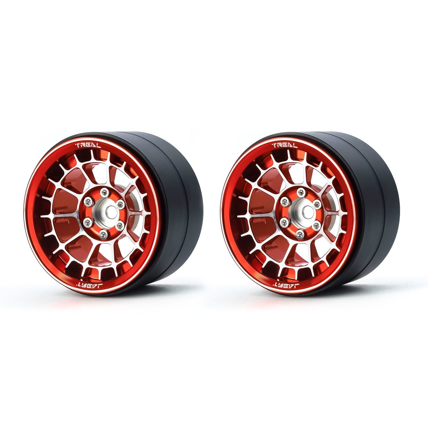 Treal Aluminium 2.2 Beadlock Wheels Rims(2)pcs Fit RC Crawler Mud Truck 2.2 Tires for Ryft Wraith RR10 -Type A