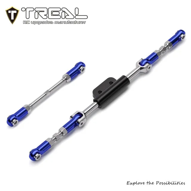 TREAL 7075 Aluminum Front Steering Link Set Drive Linkages for Vanquish H10 Optic