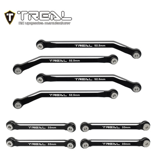 TREAL AX24 High Clearance Links (8P) CNC Machined Aluminum 7075 Compatible with Axial 1/24 AX24 XC-1