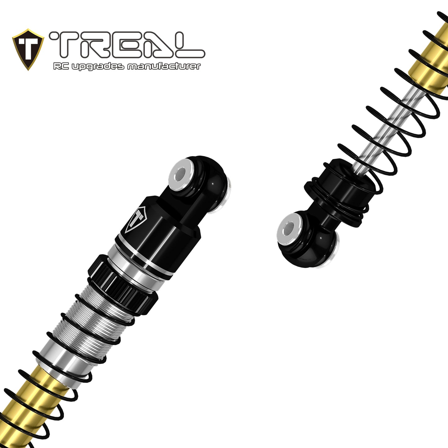 TREAL AX24 Shocks 53mm Aluminum Threaded Shock Adjustable Absorber Oil Damper compatible with 1/24 Axial AX24 XC-1 Upgrades