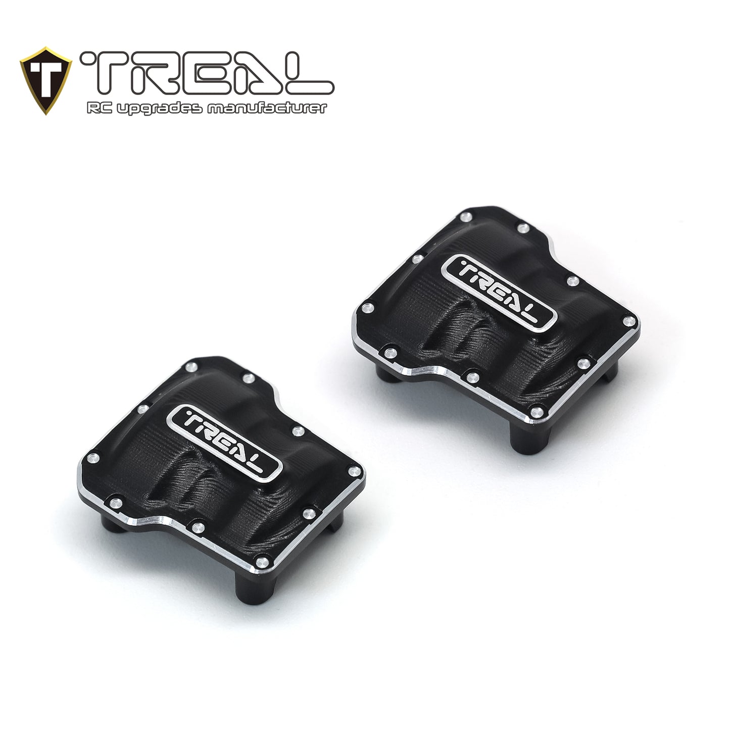 TREAL Aluminum 7075 Axle Diff Covers (2P) CNC Machined Upgrades for 1/18 TRX4M