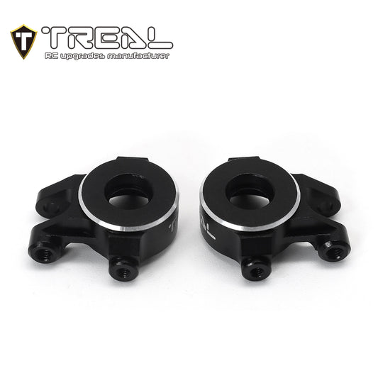 TREAL Aluminum 7075 Front Steering Knuckles Set (2P) L&R CNC Machined Upgrades for 1/18 TRX4M Defender Bronco