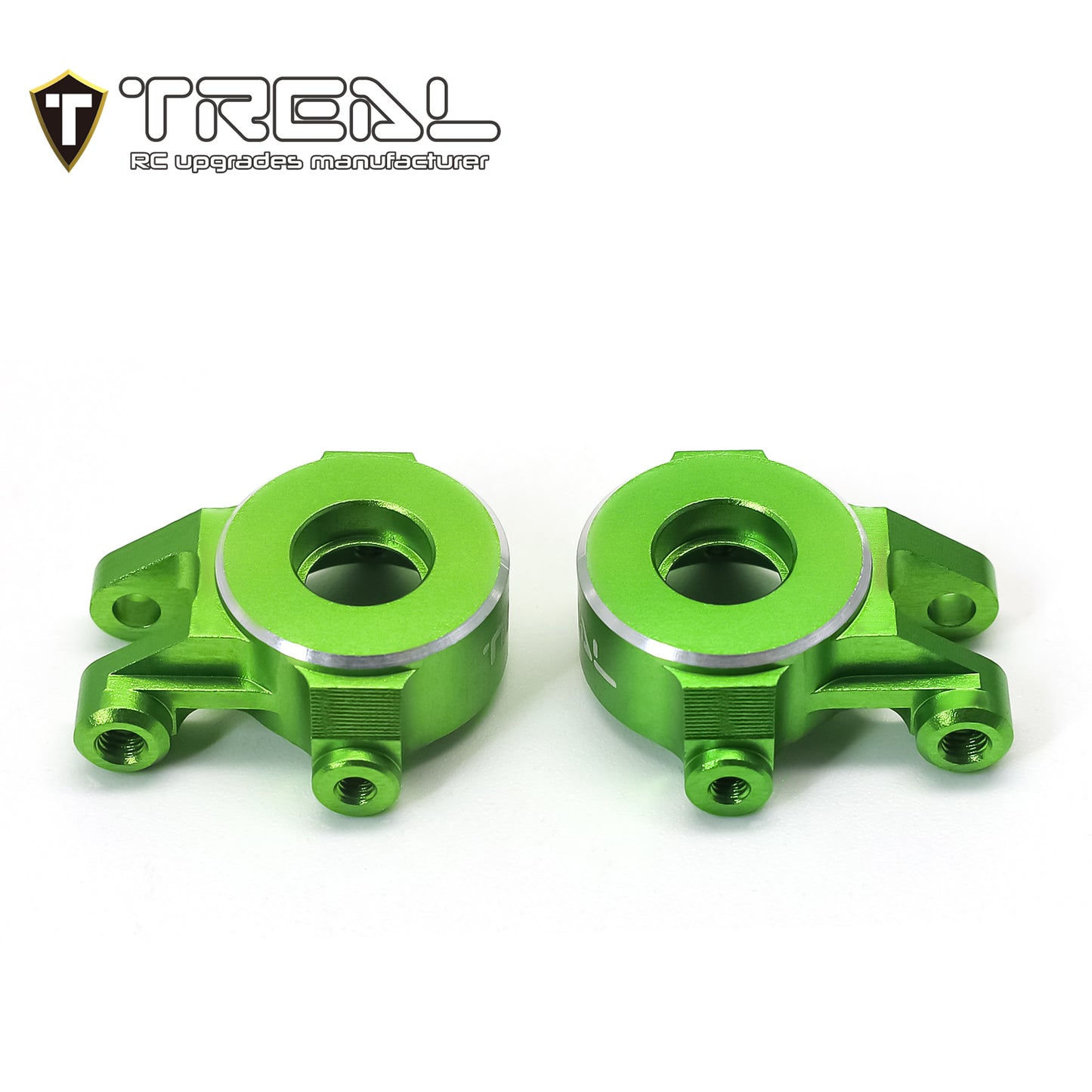 TREAL Aluminum 7075 Front Steering Knuckles Set (2P) L&R CNC Machined Upgrades for 1/18 TRX4M Defender Bronco