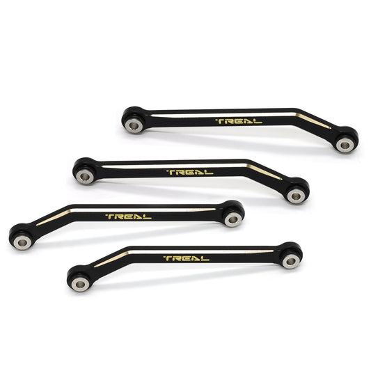 TREAL Brass FCX24 Lower Links Set (4pcs) Lower Chassis 4-Links for FMS FCX24 1:24