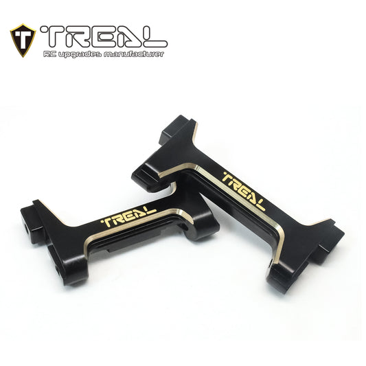 TREAL Brass Front and Rear Bumper Mounts Set (F&R) Heavy Weight Upgrades for 1/18 TRX4M