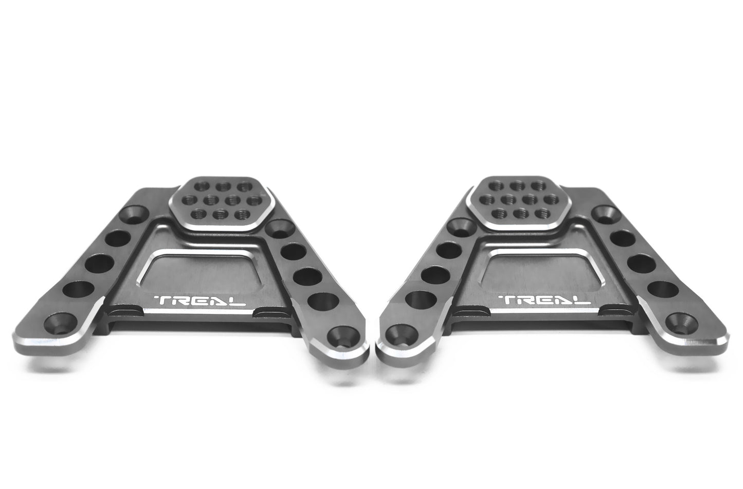 TREAL CNC Aluminum 7075 Rear Shock Towers for SCX6, Left/Right (2) pcs Hoops Bracket Mount Upgrades for 1/6 Axial SCX6