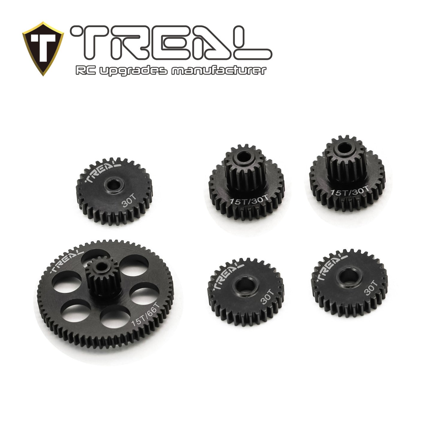 TREAL FCX24 Transmission Gears Set, Hardened Steel Trans Gears for FMS 1/24 FCX24 Power Wagon