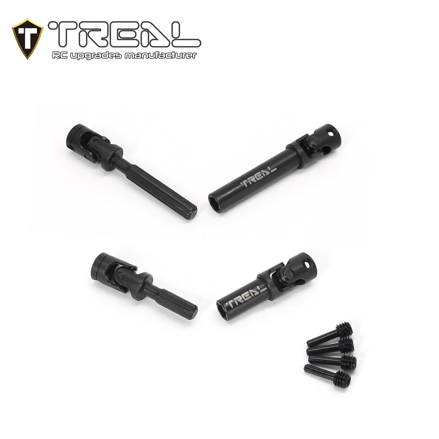 TREAL Heavy Duty Steel Center Slider Driveshaft Set (2P) for 1/18 TRX4M