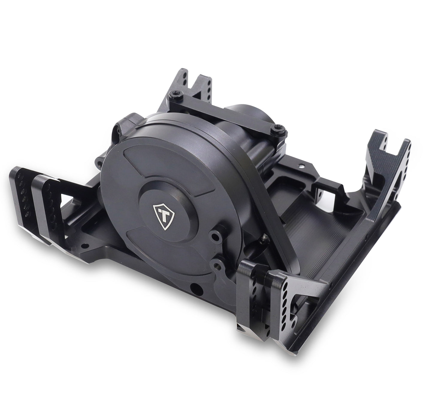 TREAL Ryft Transmission Gearbox W/Motor Mount, Aluminum 7075 CNC Machined Trans Case Set for 1/10 Axial RBX10 Ryft