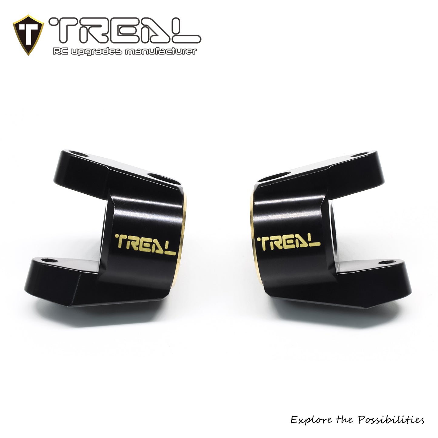 TREAL SCX10 Pro Brass C-Hub Carriers L/R Heavy Weight Upgrades Compatible with Axial 1/10th SCX10 PRO Comp Kit