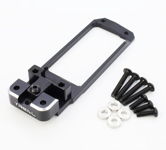 TREAL SCX6 Servo Mount Aluminum 7075 CNC Machined, Adjustable Size for Bigger Servo Full-Support Servo Bracket Compatible with Axial SCX6