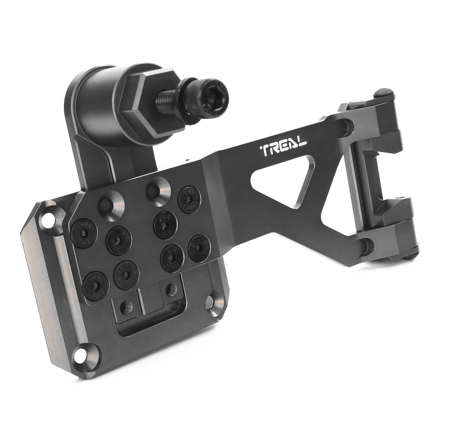 TREAL SCX6 Spare Tire Carrier Rear Spare Wheel Mount Aluminum 7075 Compatible with Axial SCX6