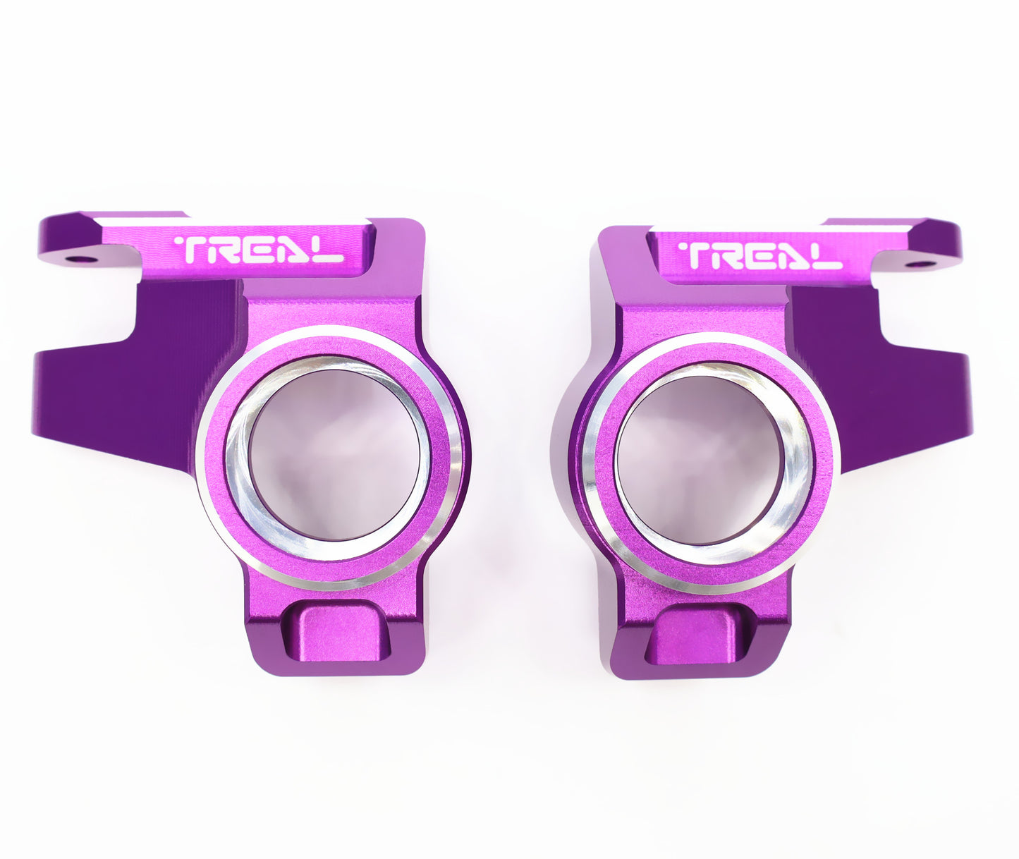 TREAL SCX6 Steering Knuckles L/R Front Hubs CNC Machined Aluminum 7075 for Axial SCX6 AR90 Upgrades