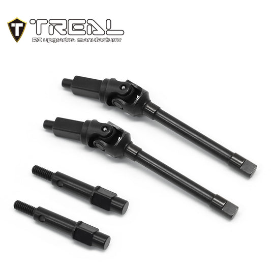 TREAL Steel Front CVD Shafts (2pcs) for SCX24 Front Portal Axles