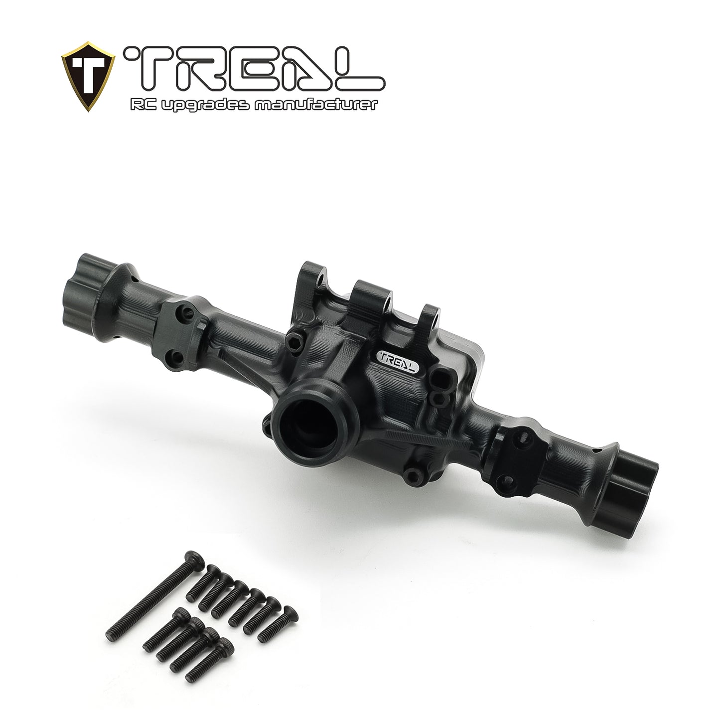 TREAL TRX-6 Intermediate Axle Housing, Aluminum 7075 CNC Billet Middle Axle Housing, with Differential Cover for TRX6 G 63, TRX-6 Ultimate RC Hauler